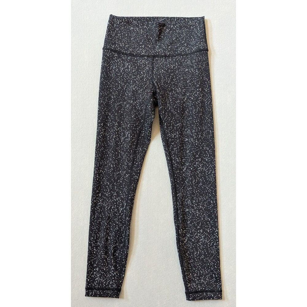 lululemon Wunder Under High-Rise 7/8 Tight 25" Black White Size 6